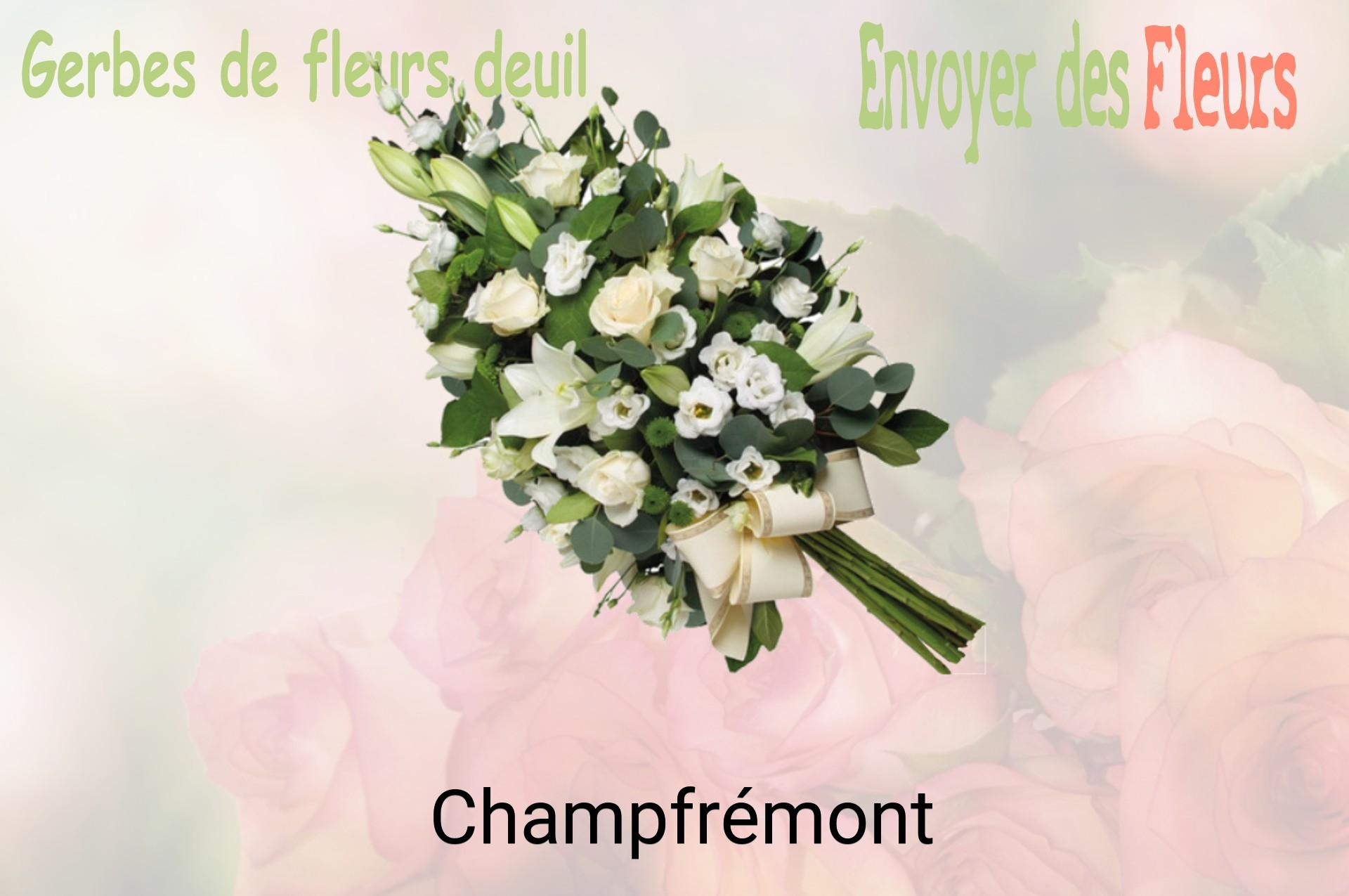 Gerbe de fleurs de deuil livrée à Champfrémont